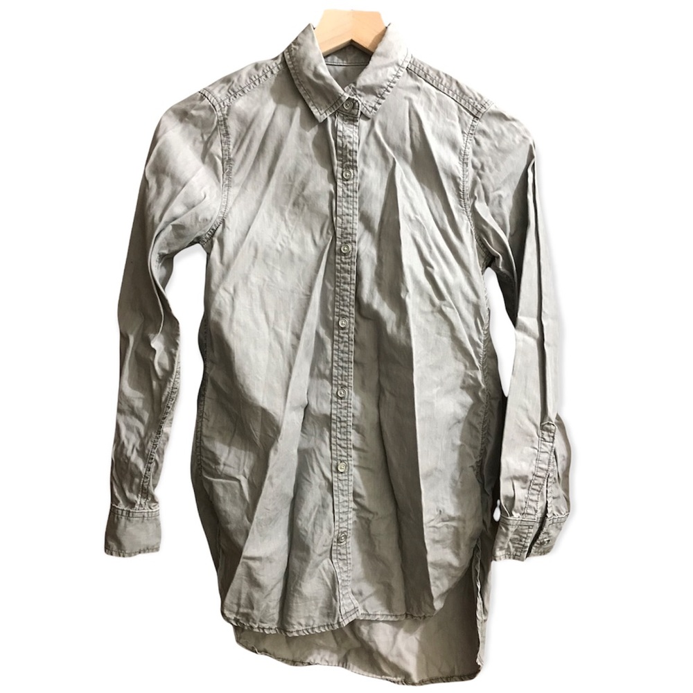 GAP 1969  Button Up Tunic Top, Long Sleeve Shirt Lyocell Minimalist Utility XS